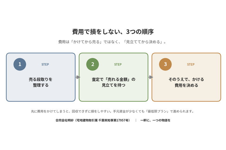 費用で損をしないための「順序」とは？