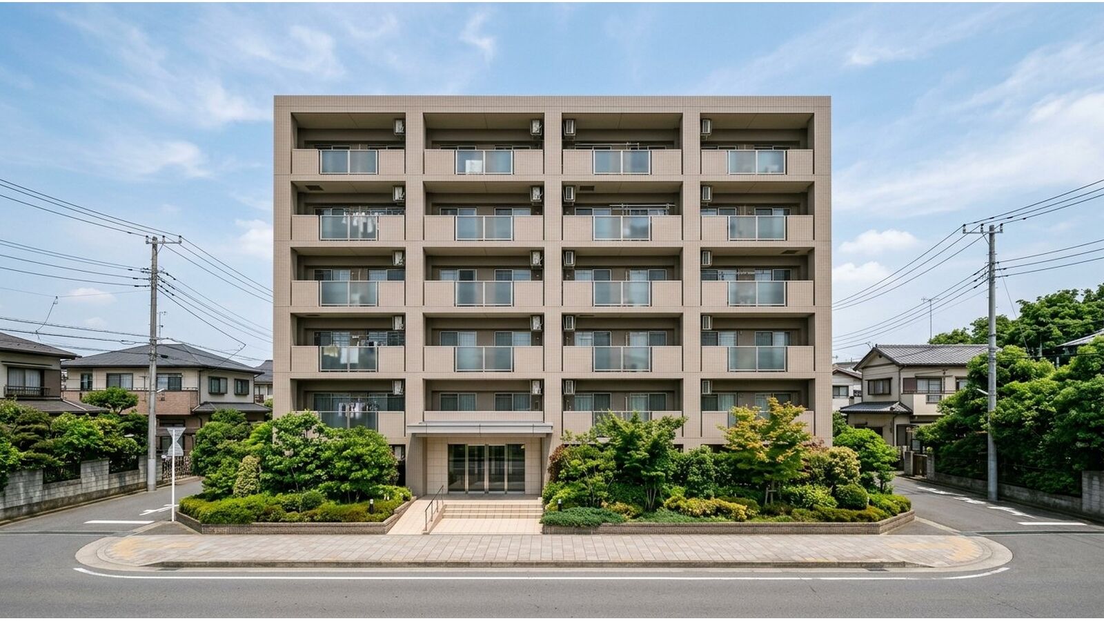 駅に近い住宅地の分譲マンション（イメージ）